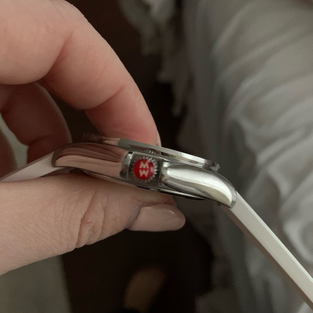 Michele Cape Topaz Dial Silicone Strap Watch, 40mm - Picture 5 of 6